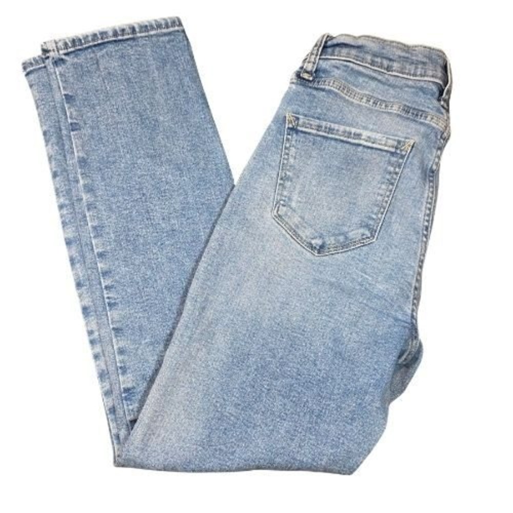 ana A New Approach Womens 4 High‎ Rise Straight Leg Jeans Light Wash Y2K Mom